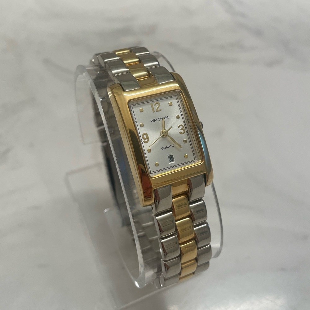 Vintage Rectangular Silver and Gold (two tone) Wrist watch